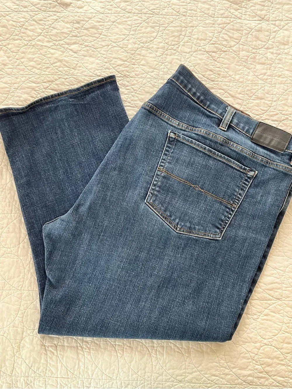 Lucky Brand Men's Dark Blue 181 Relaxed Fit 54x30 Jeans Classic Big & Tall